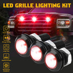 LED Front Grille Bumper Lights with Harness for GMC Sierra 1500 2500HD