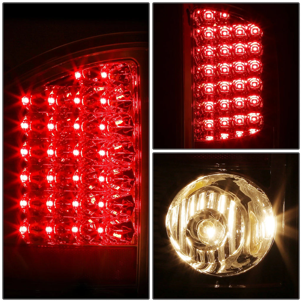 Set of 2 Full LED Tail Brake Light Lamps for Dodge Ram 1500 2500 3500 (2002–2006)