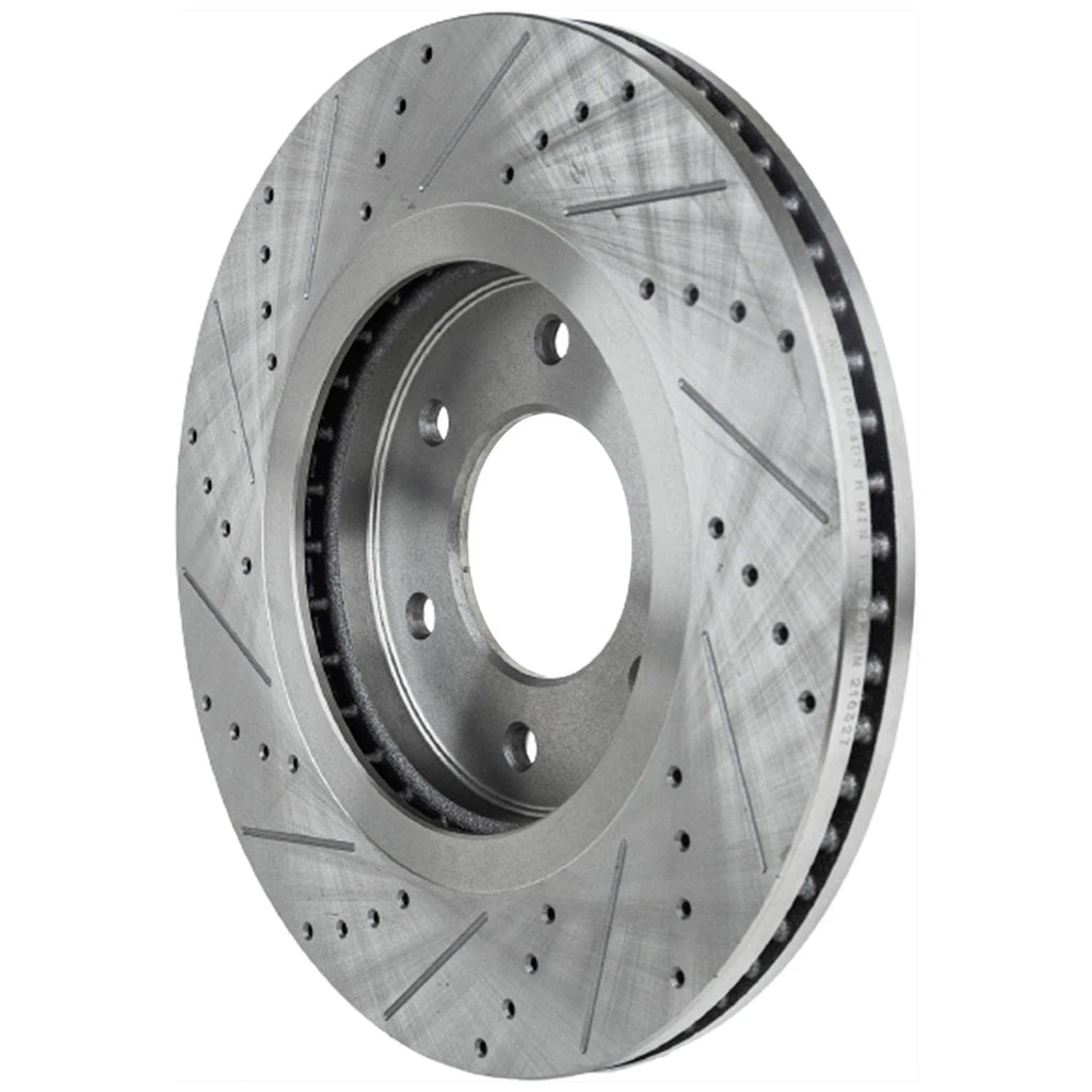 Disc Brake & Pad Kit for Nissan Titan (2007) Cross-drilled Slotted