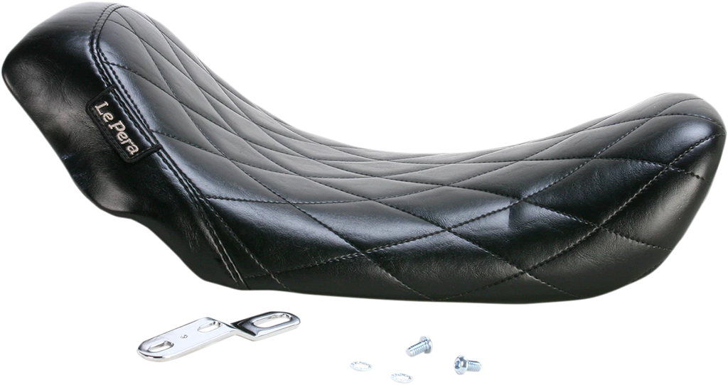 Bare Bones Solo Seat for Dyna (2006–2017) - Diamond Stitch - Black - LK-001DM