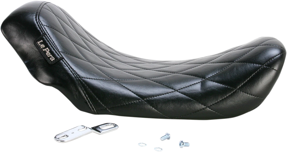 Bare Bones Solo Seat for Dyna (2006–2017) - Diamond Stitch - Black - LK-001DM