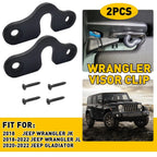 Set of 2 Black Sun Visors for Jeep Gladiator JL Wrangler (2018âPresent)