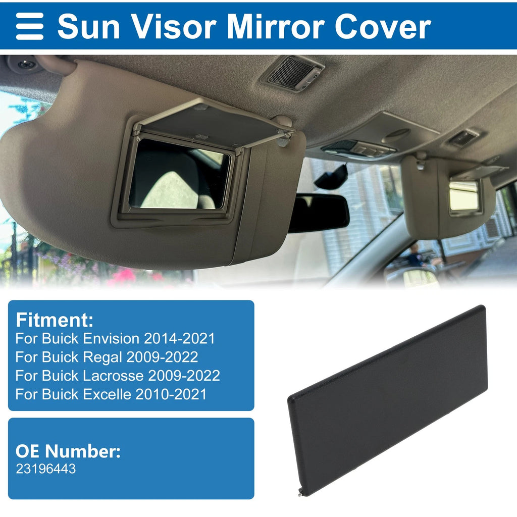 Sun Visor Mirror Cover for Buick Envision (2014–2021) No. 23196443 Black