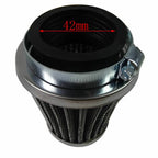 42mm Chrome Air Filter for ATV Quad Dirt Bike Buggy Go Kart Scooter