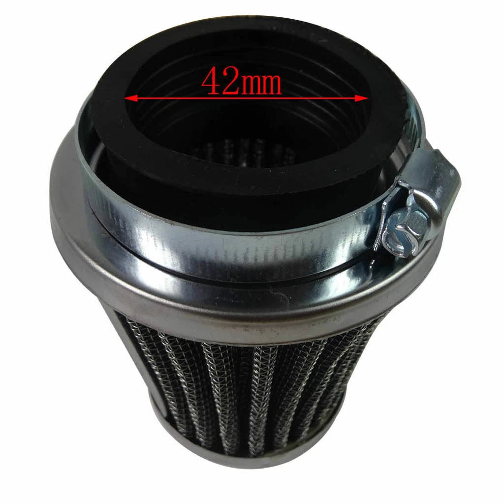 42mm Chrome Air Filter for ATV Quad Dirt Bike Buggy Go Kart Scooter