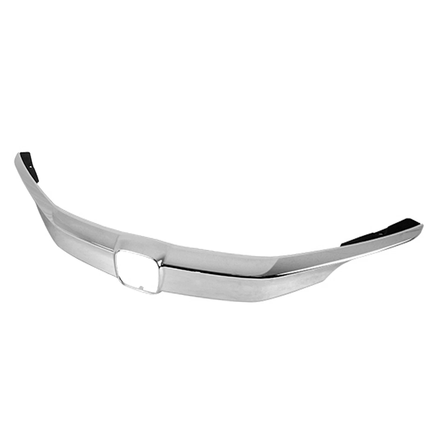 Replacement Chrome Plastic Upper Grille Molding with Emblem Hole for Jeep