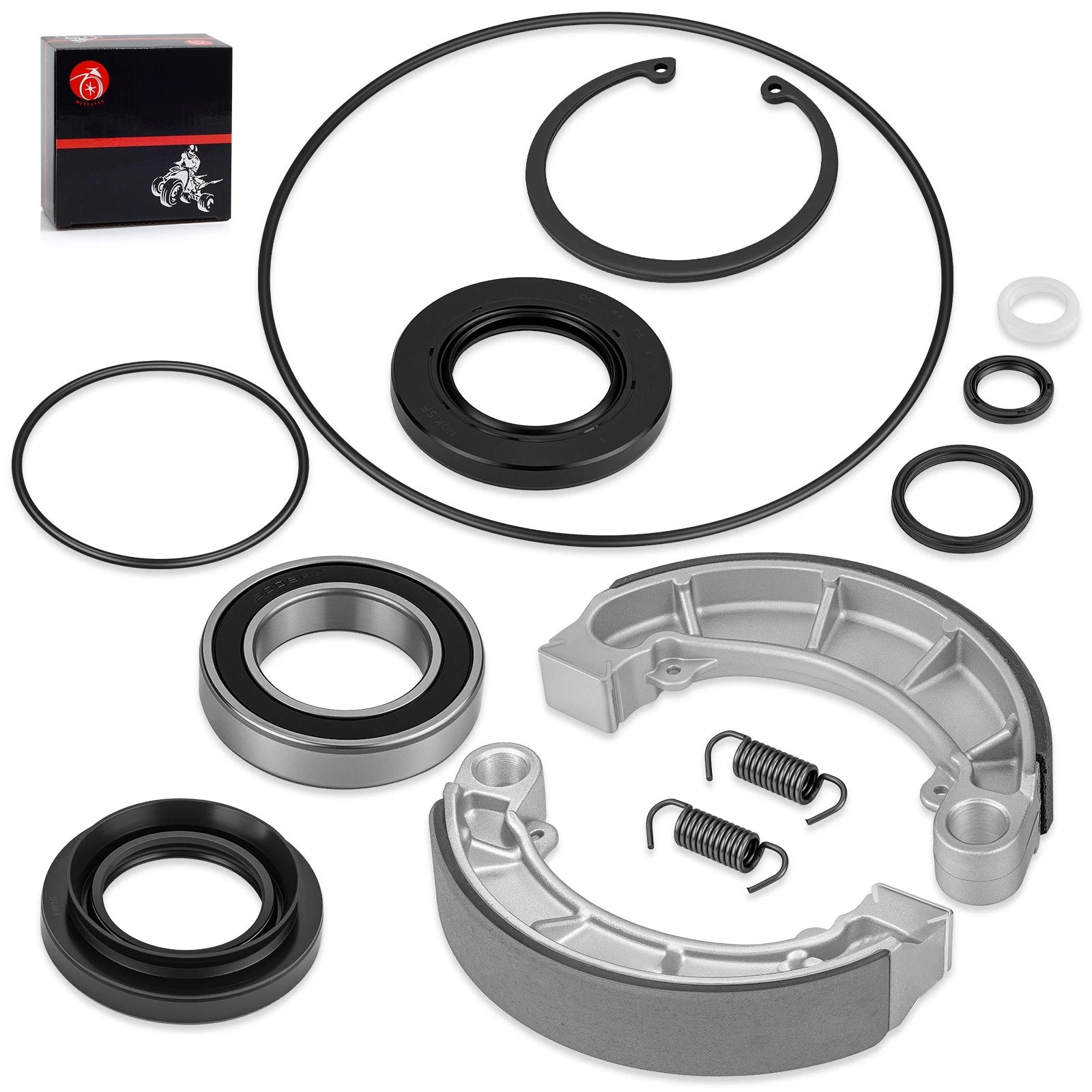 Rear Brake Drum Bearing Seals Shoes Kit for Honda Rancher 420 (2007–2013)