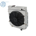 3 Row Aluminum Radiator with Fan Shroud for Ford Mustang Comet Falcon V8 (1963–1966)