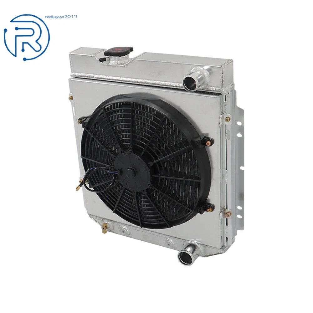 3 Row Aluminum Radiator with Fan Shroud for Ford Mustang Comet Falcon V8 (1963–1966)