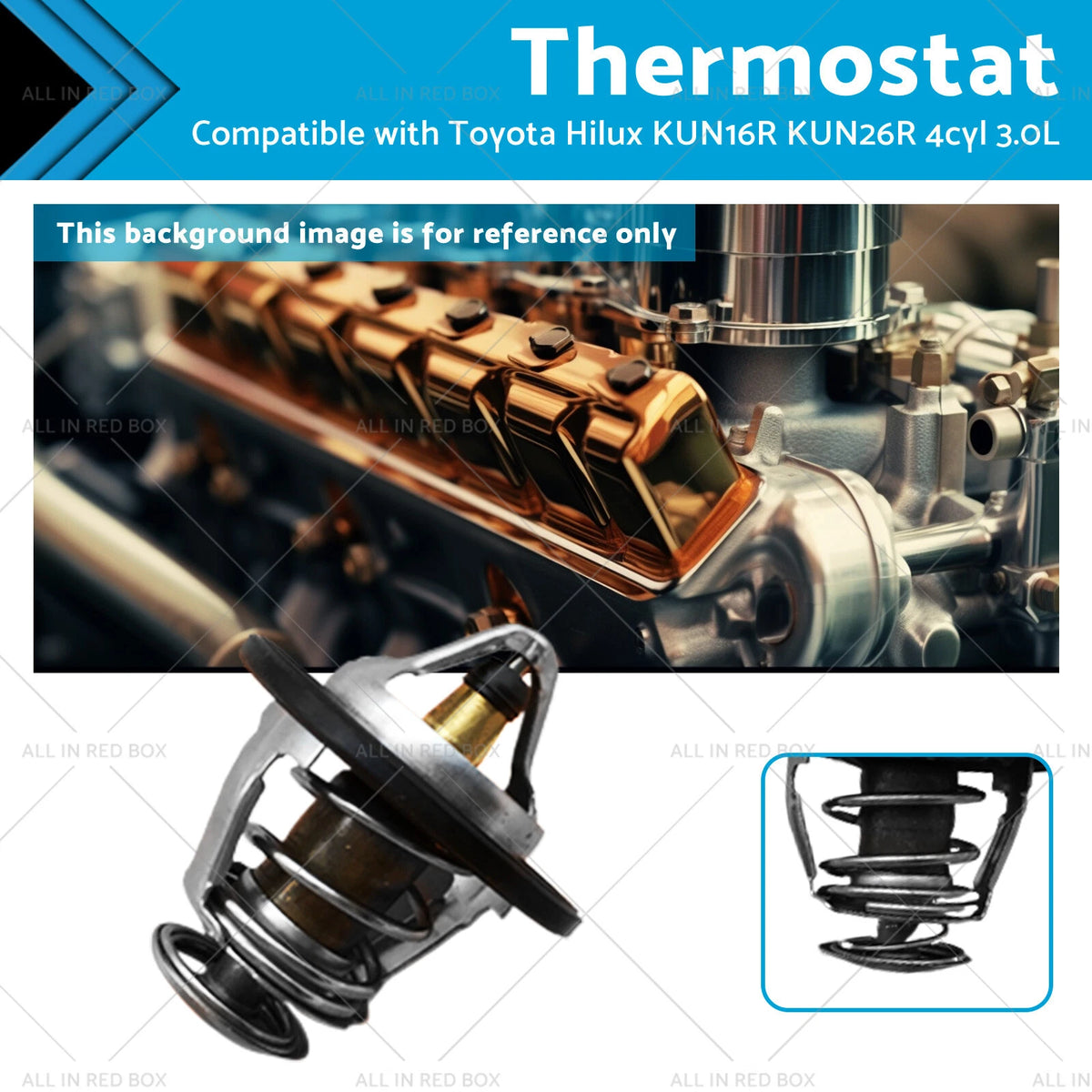 Thermostat for Toyota Hilux KUN16 KUN26 3.0L 1KD-FTV Diesel (2005–2015)