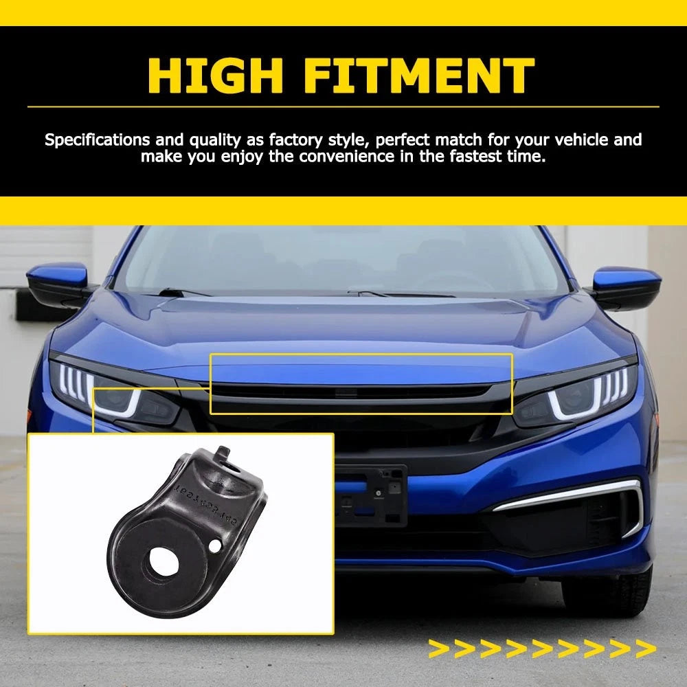 Set of 2 Black Radiator Upper Mounting Brackets for Honda Civic (2016–2021)