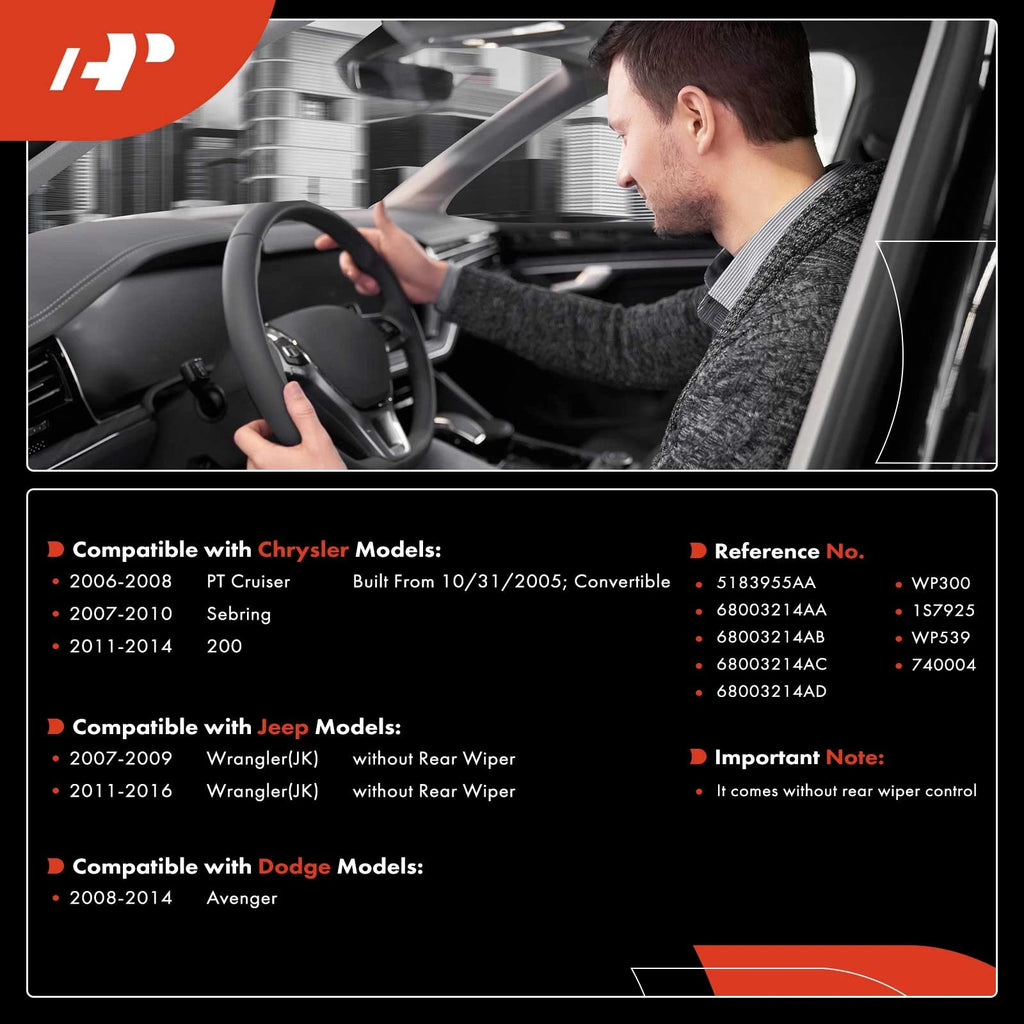 Windshield Wiper Switch for Jeep Wrangler (2007-2016)