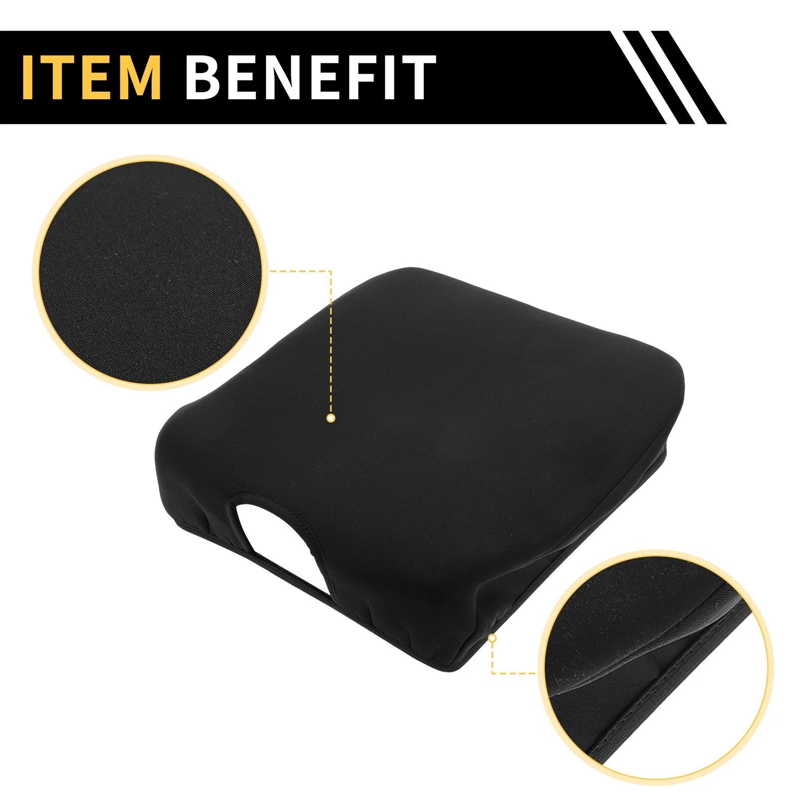 Center Console Lid Armrest Cover for Dodge Ram (Microfiber Leather)