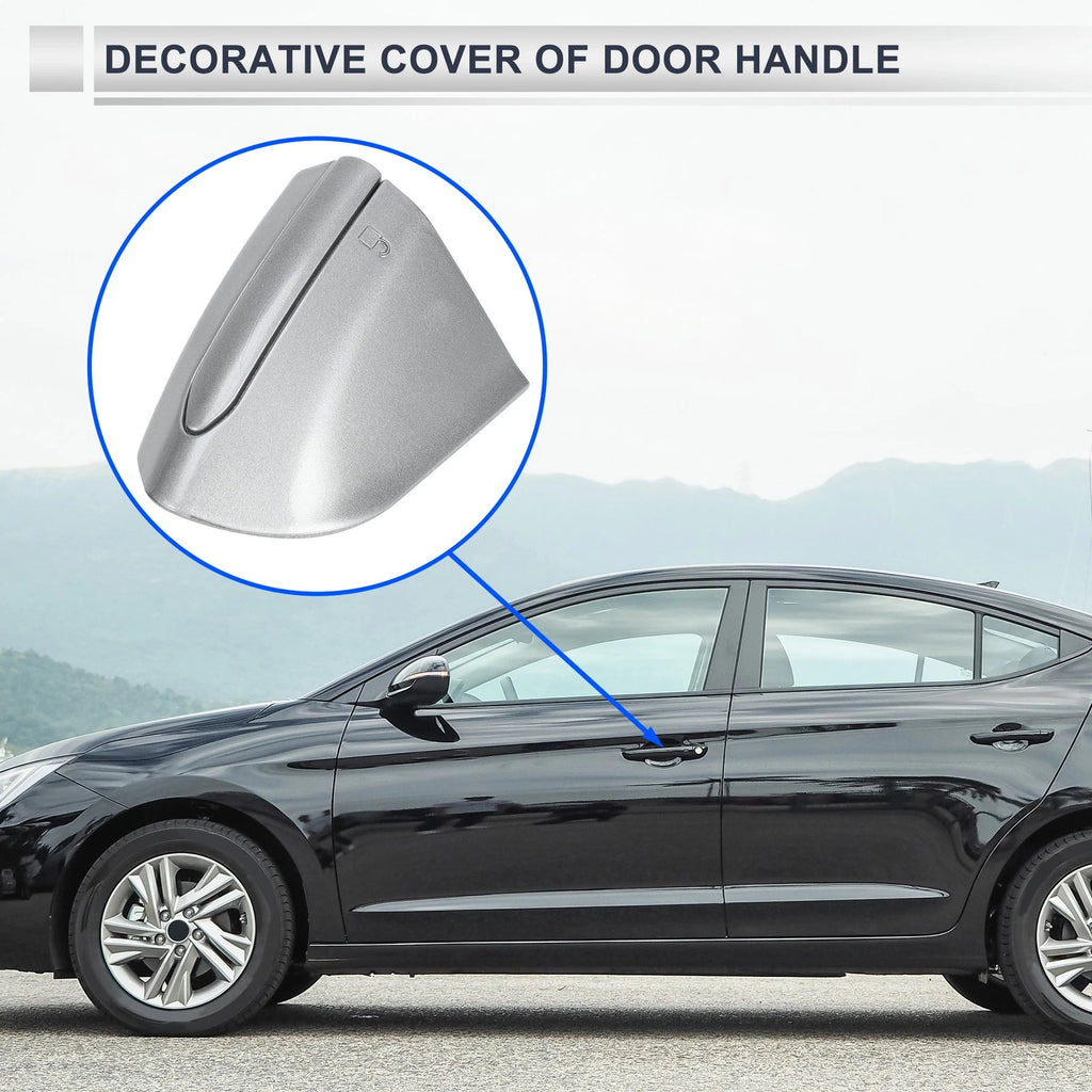 Front Left Door Handle Protector for Ford Mondeo Edge Taurus (2013–2020) Silver Tone