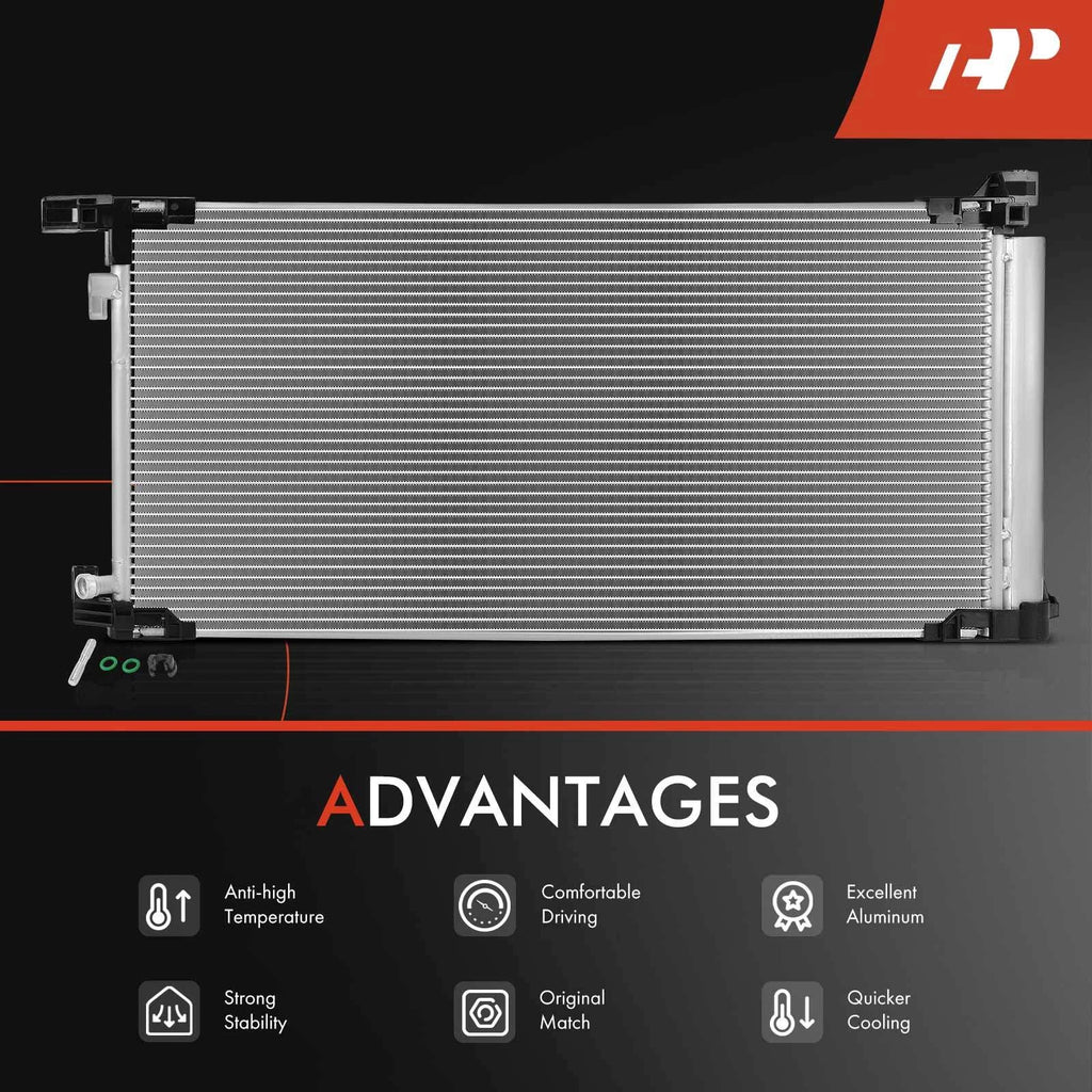 A/C Condenser with Receiver Drier & Bracket for Toyota Prius 2023-2024