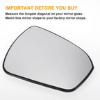 Right Side White Heated Mirror Glass for Ford Mondeo (2014–2022)