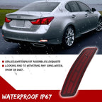 LED Rear Bumper Reflector Marker Brake Lights for Lexus GS ES (2013–2018)