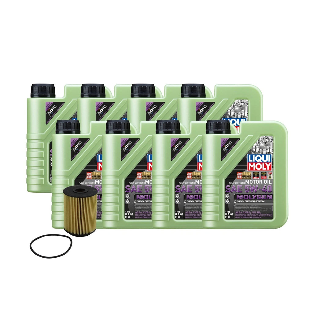 Oil Change Kit 5W-40 for Audi A8 Quattro (2000–2002) - 8L Liqui Moly Molygen, Mann