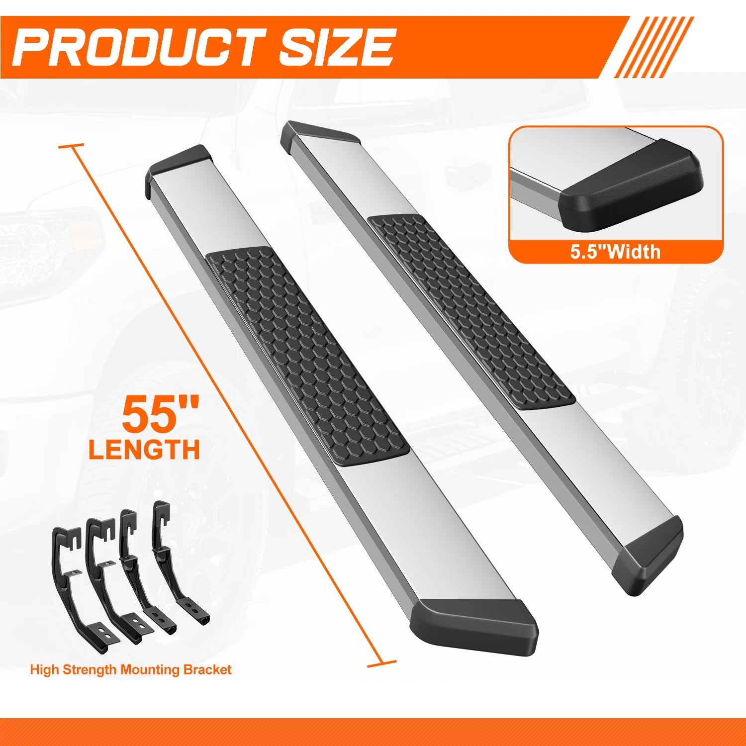 Set of 2 Honeycomb Step Running Boards for Silverado/Sierra (2007–2019)