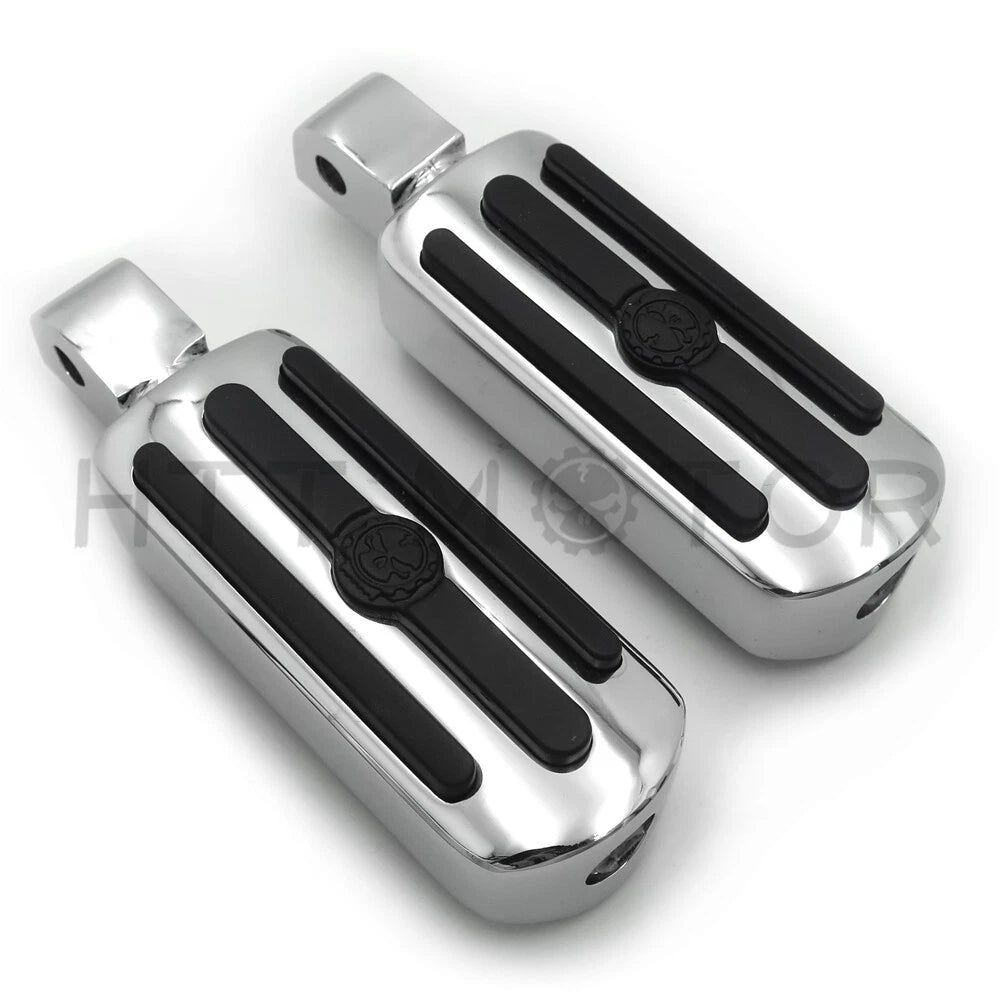 Groove Gear Skull Custom Footpegs for Suzuki Volusia 800 (2001–2004) & Honda VTX1800
