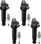 Set of 4 Ignition Coils and Spark Plugs for Hyundai Accent (2010–2017)