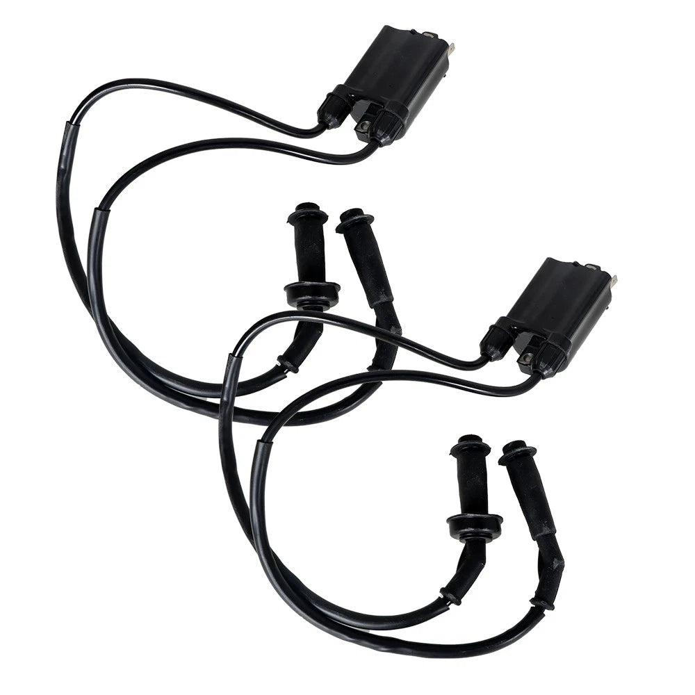 Set of 2 Ignition Coils & Spark Plug Caps for Honda Shadow 1100 (1987â2007)