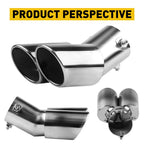 2.5" Chrome Muffler Exhaust Tip for Universal Fit
