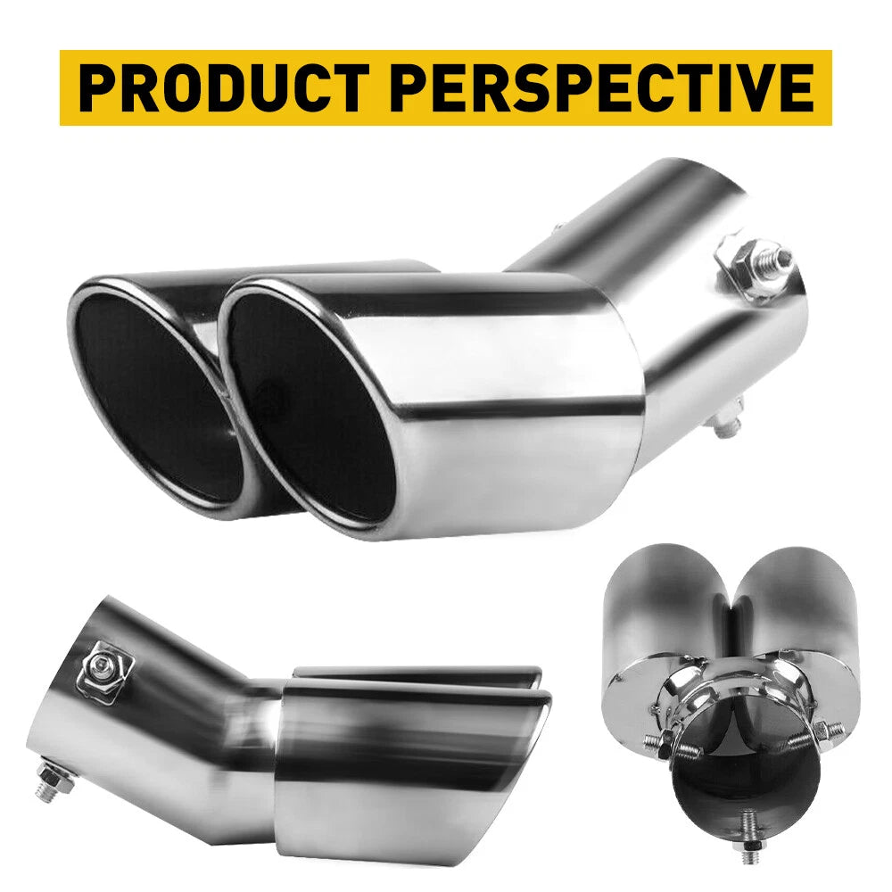 2.5" Chrome Muffler Exhaust Tip for Universal Fit