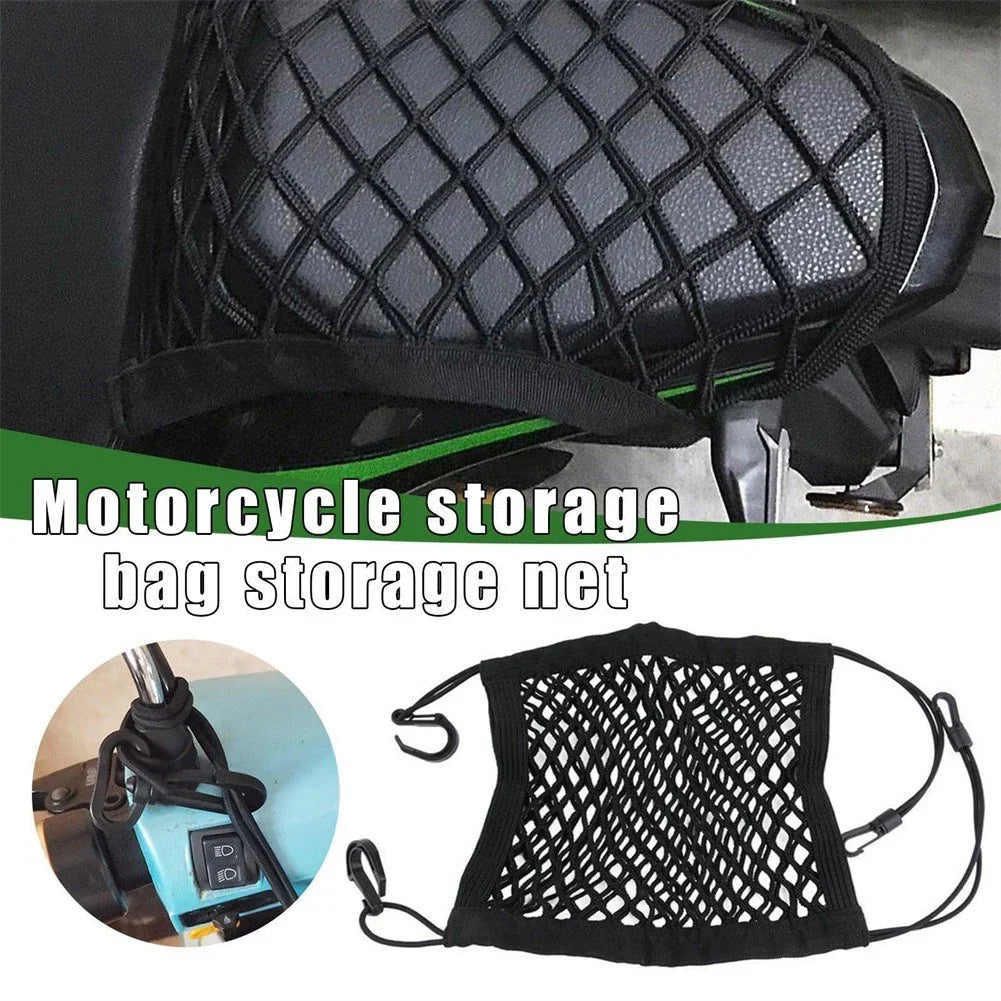 2 x Motorcycle Cargo Net Tool Accessory Car Hook Hold Bag Mesh Plastic Hooks