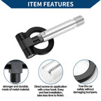 Tow Hook for Toyota Yaris (2023) - Metal Towing Ring, Black