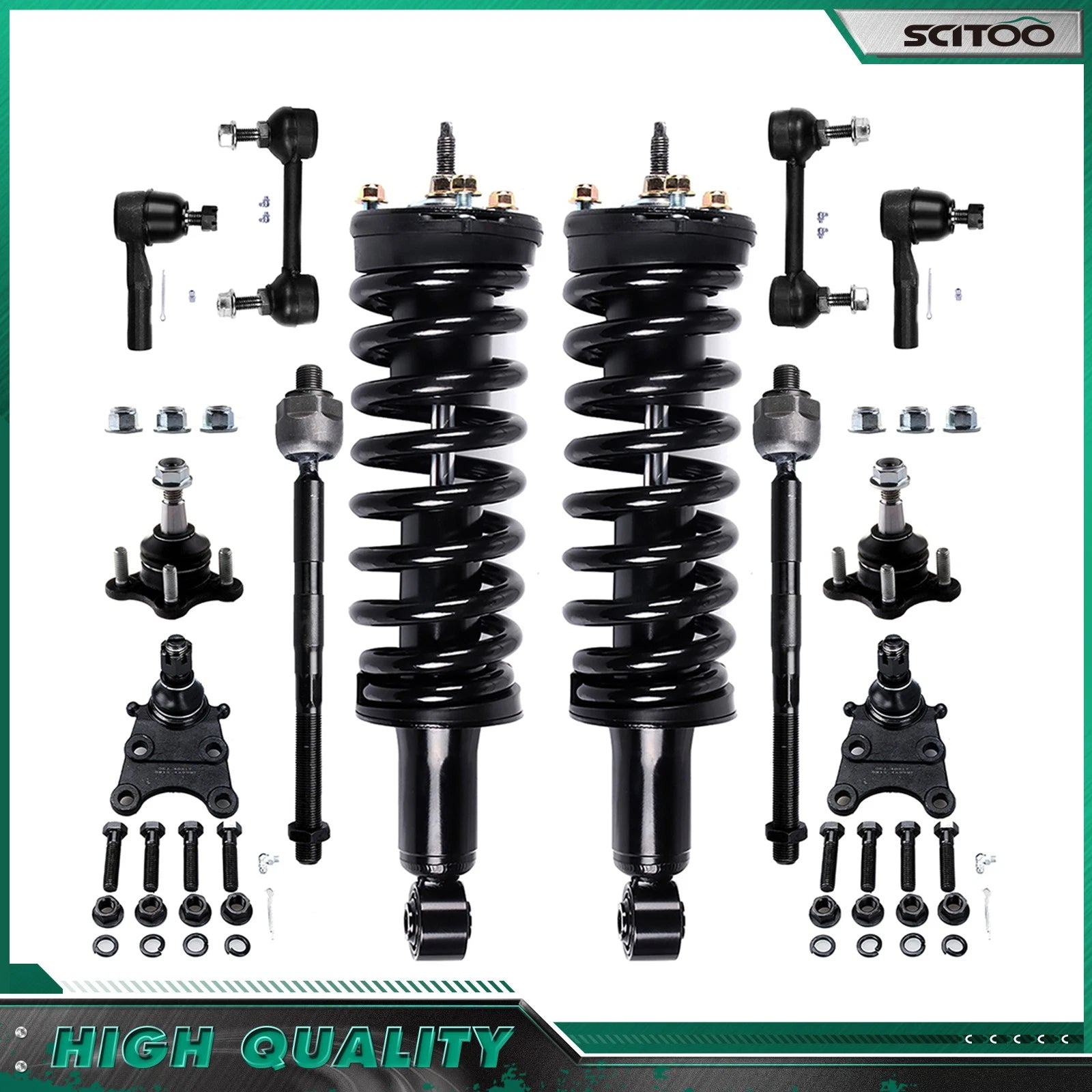 Front Strut w/ Spring & Sway Bar End Links for Chevy Colorado Canyon (2006–2012)
