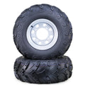 Set of 2 WANDA ATV Tires 24x10-12 8-Ply on 4-156 PCD 4+3 Silver Wheel