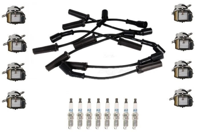 Set of 8 Ignition Wires & 8 Spark Plugs for Escalade Tahoe Yukon H2 (2002–2006)
