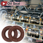 2X Oil Seal Rotary Shaft Seal for Various Models (20x35x5mm) FKM Rubber