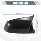 Pair Rearview Mirror Cover Cap Black Carbon Fiber for BMW 5 6 7 Series (F01 F02)