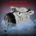 AC Compressor & Clutch for Nissan Versa Note 2014-2018