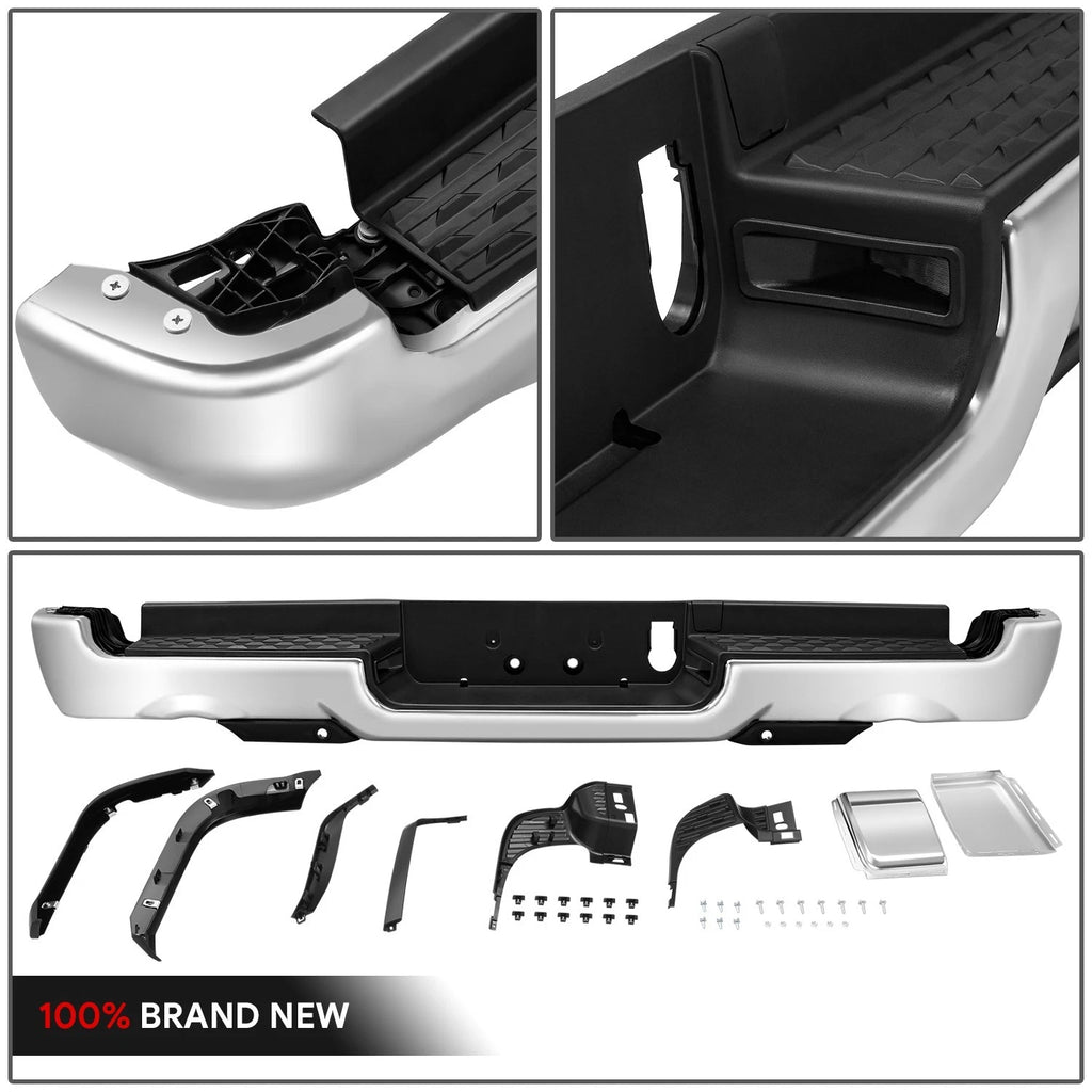 Dual Exhaust Chrome Rear Bumper Assembly for RAM 1500 (2019–2024)