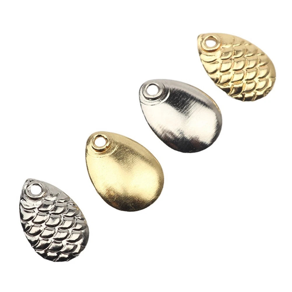 50 Pcs Spinner Ring Blades Attractor Lure Spoon for Fishing