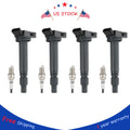 Set of 4 Ignition Coils & Spark Plugs for Toyota Lexus Highlander (2001–2023)