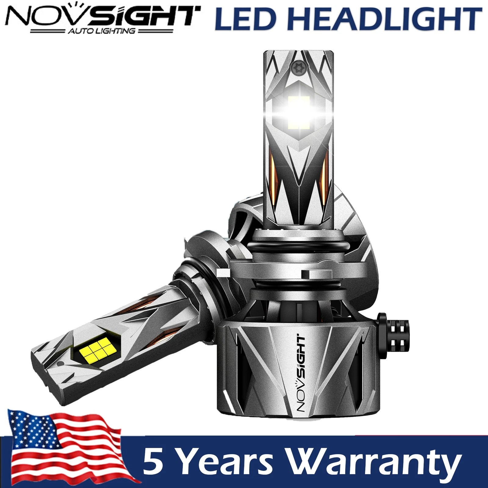 2X 9005 HB3 LED Headlight Bulbs for 6500K 60000LM