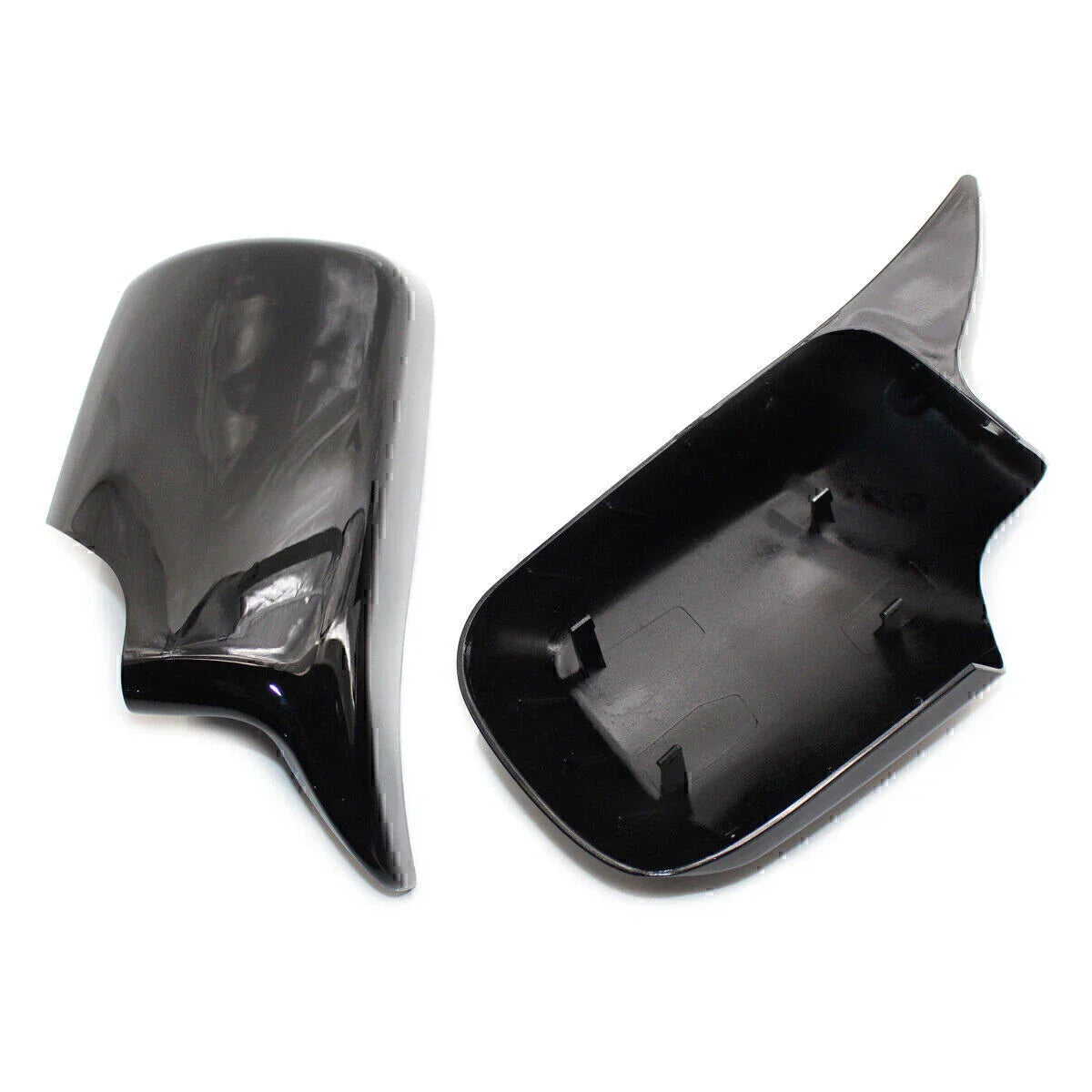 Glossy Black ABS Front & Rear View Mirror Covers for BMW E46 (1998-2005)