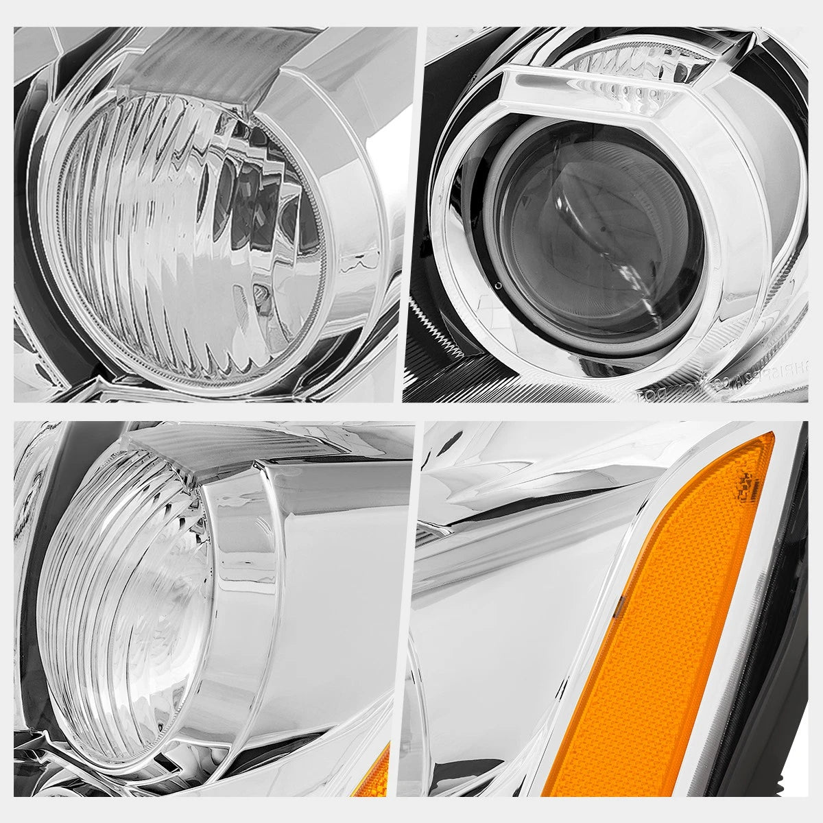 HID Projector Headlight Left Side for Cadillac DTS (2006–2011) Chrome