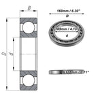 Deep Groove Ball Bearing 105x160x18mm for Scooter Skateboard (P5)