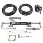 Hydraulic Steering Kit for 90 HP with Two-Way Locking Valve & 2x24FT Hoses
