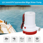 12V 2000 GPH Bilge Water Pump for Boat Marine (2002–2019)