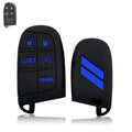 Silicone Smart Key Fob Shell Cover for Jeep Chrysler Dodge (2014–2025)