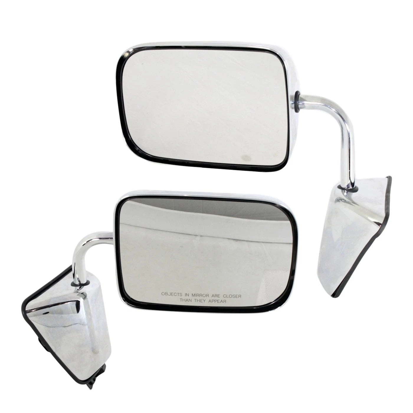 Set of 2 Chrome Manual Mirrors for Dodge D250 (1988–1993)