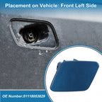 Front Left Bumper Headlight Washer Nozzle Cover for BMW 1 Series Blue