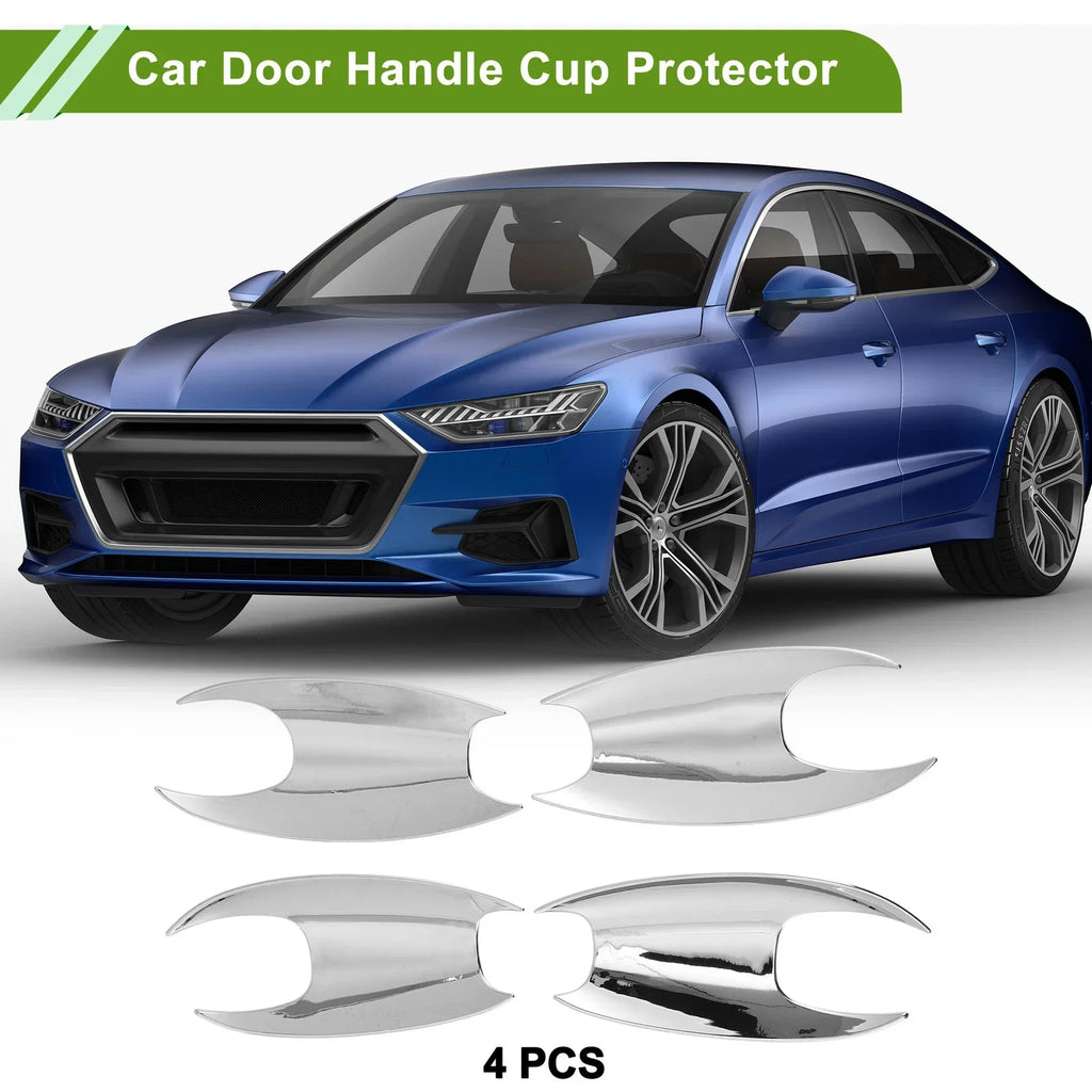 4 Pcs Door Handle Cup Protector for BMW X3 Chrome Silver Tone (2018-2022)