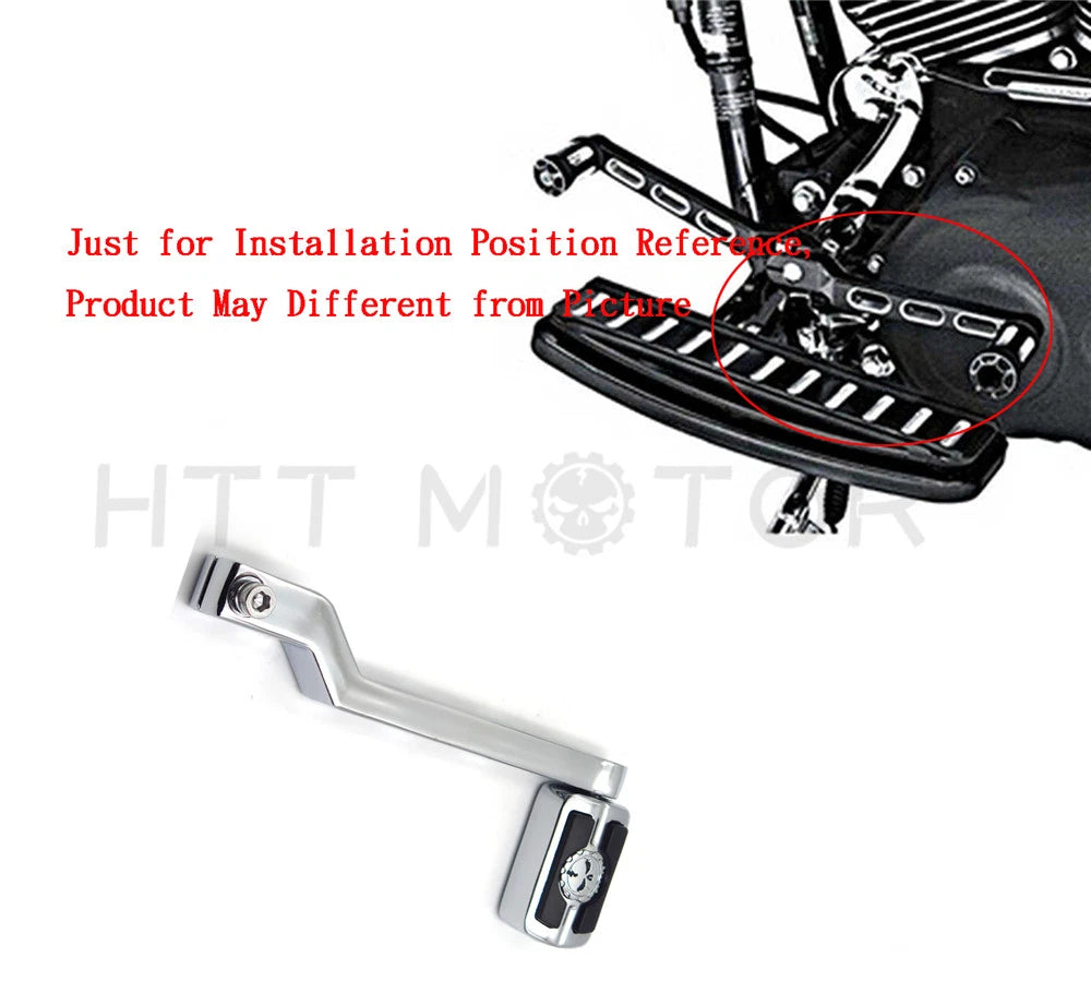 Chrome Rear Heel Shift Lever Skull Shifter Peg for Harley Road Glide (2016–2018)